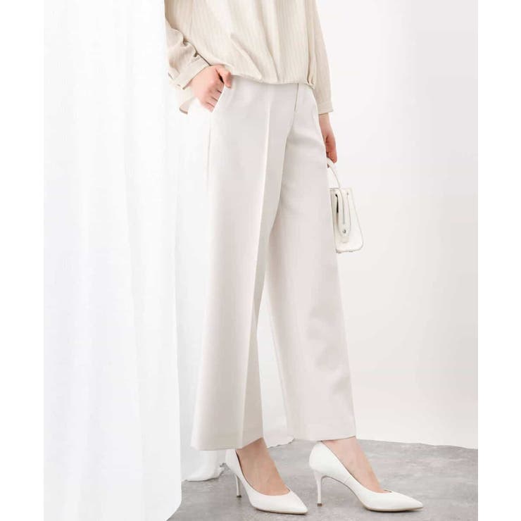 [名品シリーズ]ストレッチワイドパンツ/WEB限定サイズあり/洗える | OFUON | 詳細画像2 