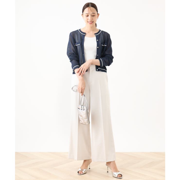 [名品シリーズ]ストレッチワイドパンツ/WEB限定サイズあり/洗える | OFUON | 詳細画像21 