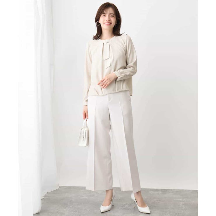 [名品シリーズ]ストレッチワイドパンツ/WEB限定サイズあり/洗える | OFUON | 詳細画像4 