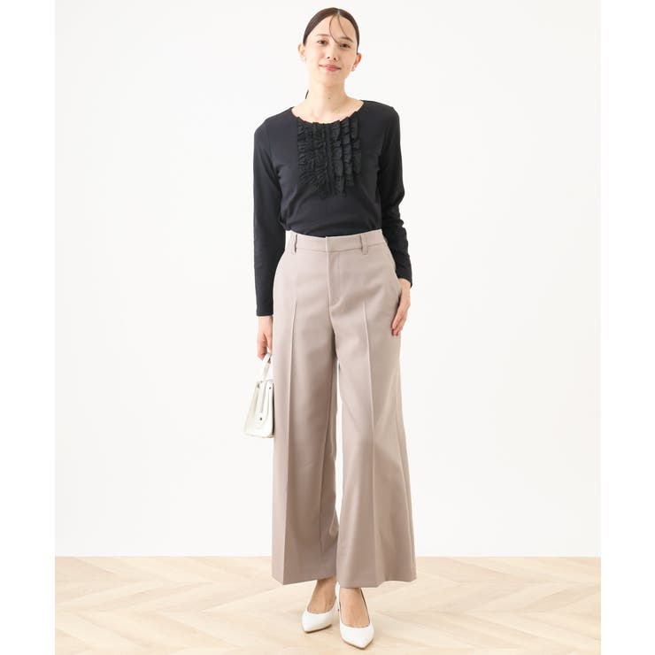 [名品シリーズ]ストレッチワイドパンツ/WEB限定サイズあり/洗える | OFUON | 詳細画像48 