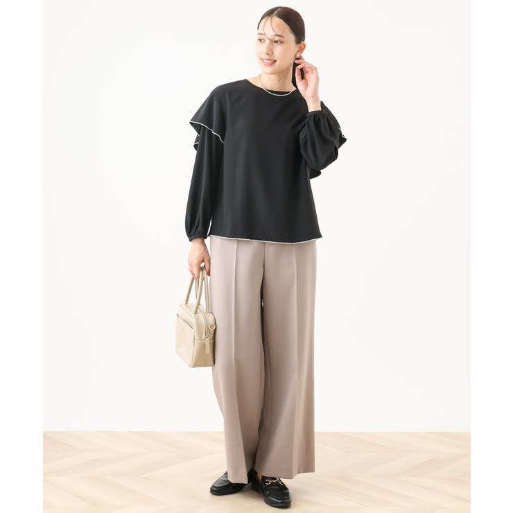 [名品シリーズ]ストレッチワイドパンツ/WEB限定サイズあり/洗える | OFUON | 詳細画像49 