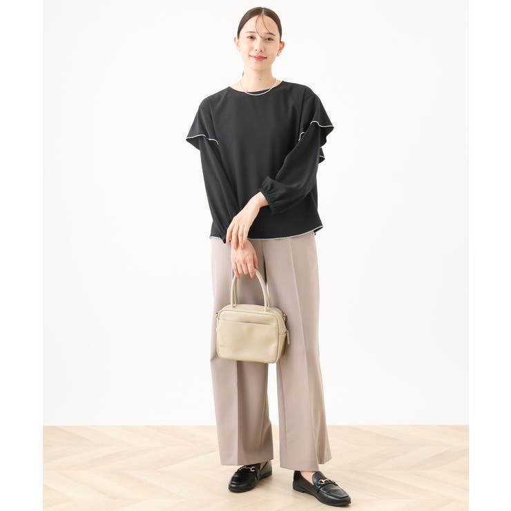 [名品シリーズ]ストレッチワイドパンツ/WEB限定サイズあり/洗える | OFUON | 詳細画像51 