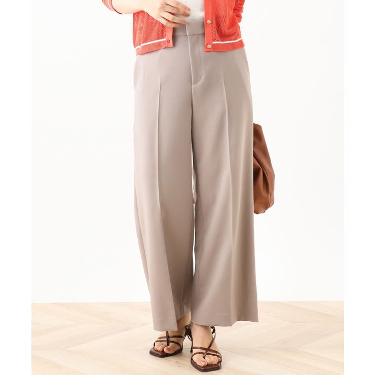 モカ | [名品シリーズ]ストレッチワイドパンツ/WEB限定サイズあり/洗える | OFUON