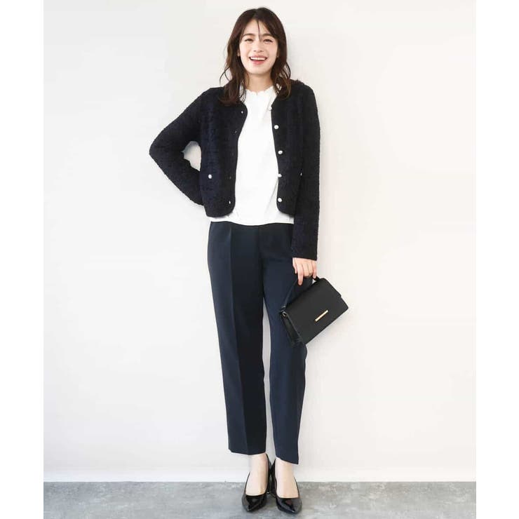 ダブルクロス テーパードパンツ/洗える | OFUON | 詳細画像10 