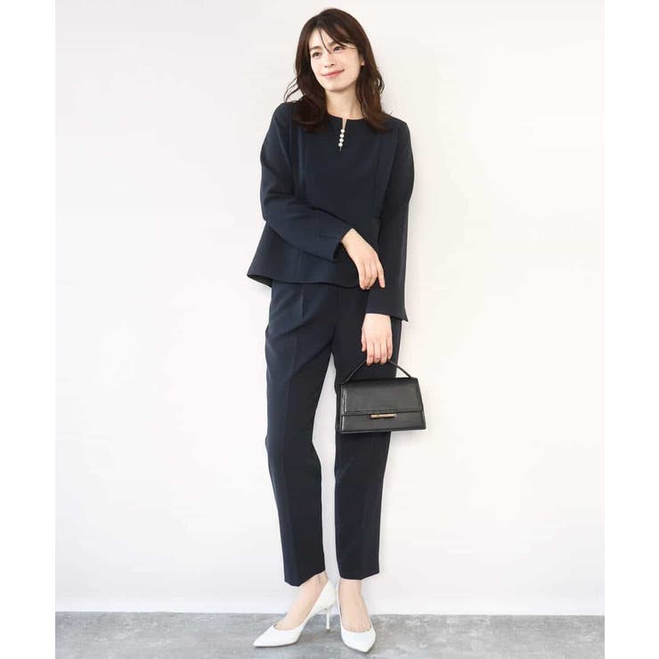 ダブルクロス テーパードパンツ/洗える | OFUON | 詳細画像13 