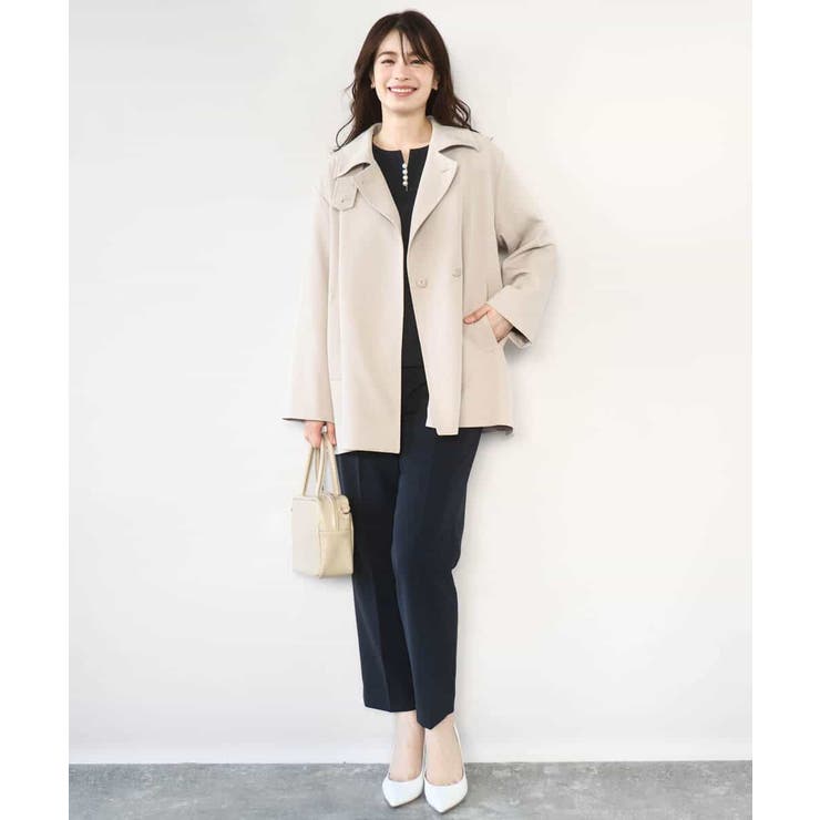 ダブルクロス テーパードパンツ/洗える | OFUON | 詳細画像14 