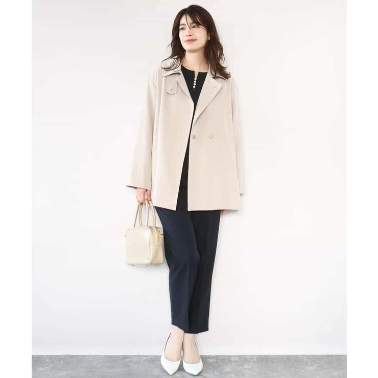 ダブルクロス テーパードパンツ/洗える | OFUON | 詳細画像16 