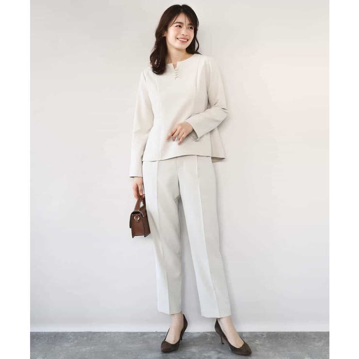 ダブルクロス テーパードパンツ/洗える | OFUON | 詳細画像21 