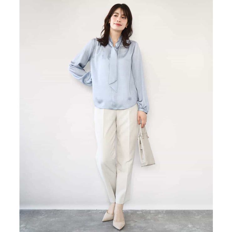 ダブルクロス テーパードパンツ/洗える | OFUON | 詳細画像28 