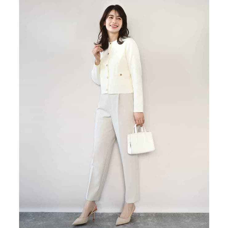 ダブルクロス テーパードパンツ/洗える | OFUON | 詳細画像30 