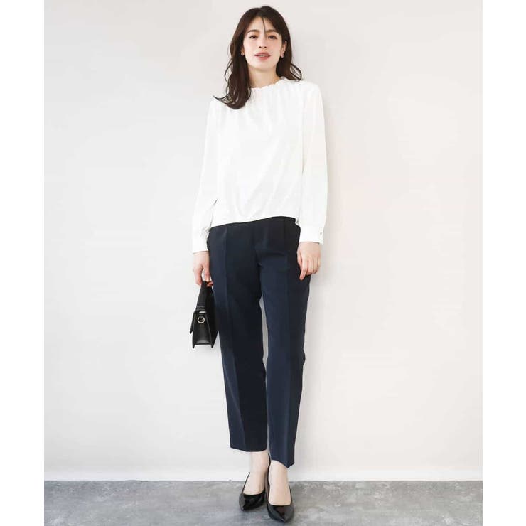 ダブルクロス テーパードパンツ/洗える | OFUON | 詳細画像5 