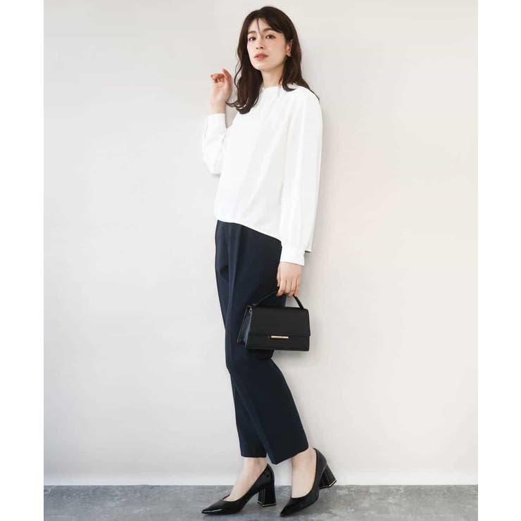 ダブルクロス テーパードパンツ/洗える | OFUON | 詳細画像7 