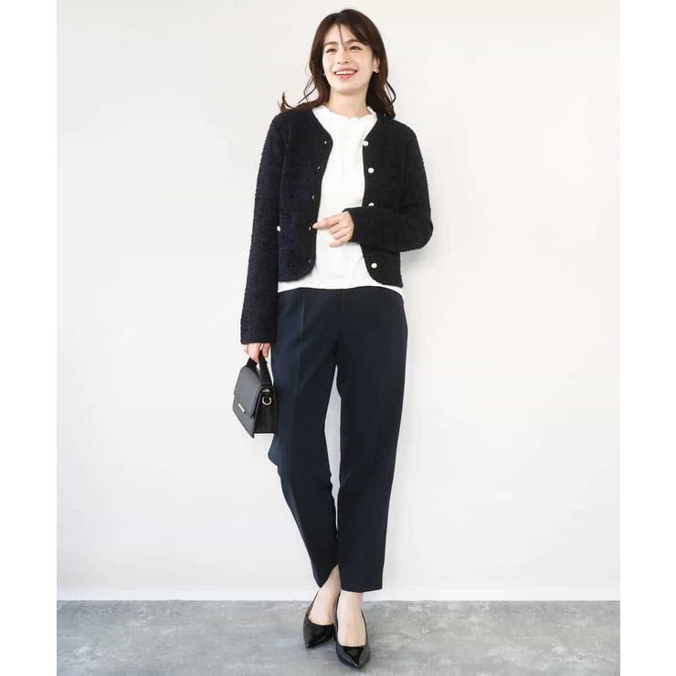 ダブルクロス テーパードパンツ/洗える | OFUON | 詳細画像9 