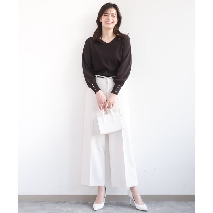 [名品シリーズ]ストレッチワイドパンツ/洗える | OFUON | 詳細画像12 