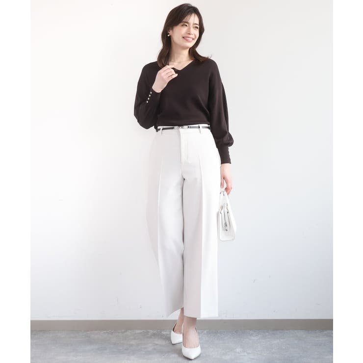 [名品シリーズ]ストレッチワイドパンツ/洗える | OFUON | 詳細画像13 