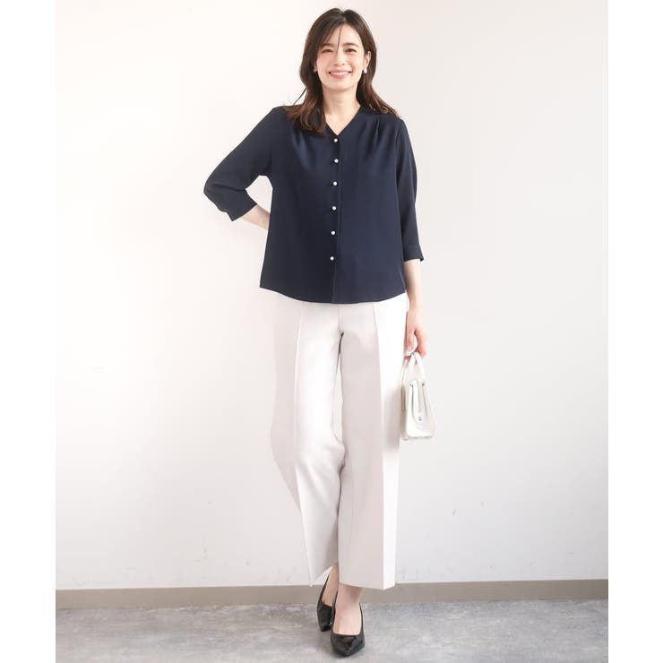 [名品シリーズ]ストレッチワイドパンツ/洗える | OFUON | 詳細画像15 