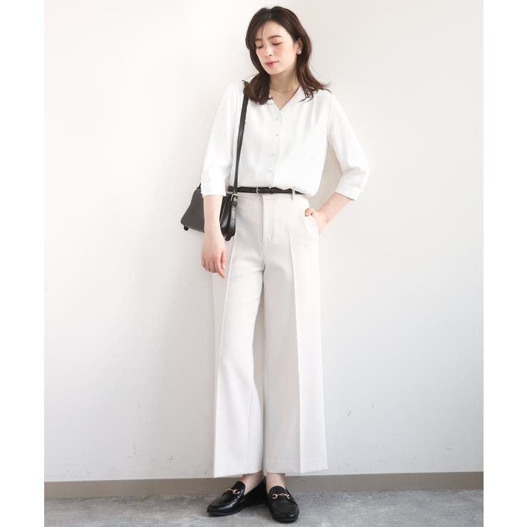 [名品シリーズ]ストレッチワイドパンツ/洗える | OFUON | 詳細画像17 