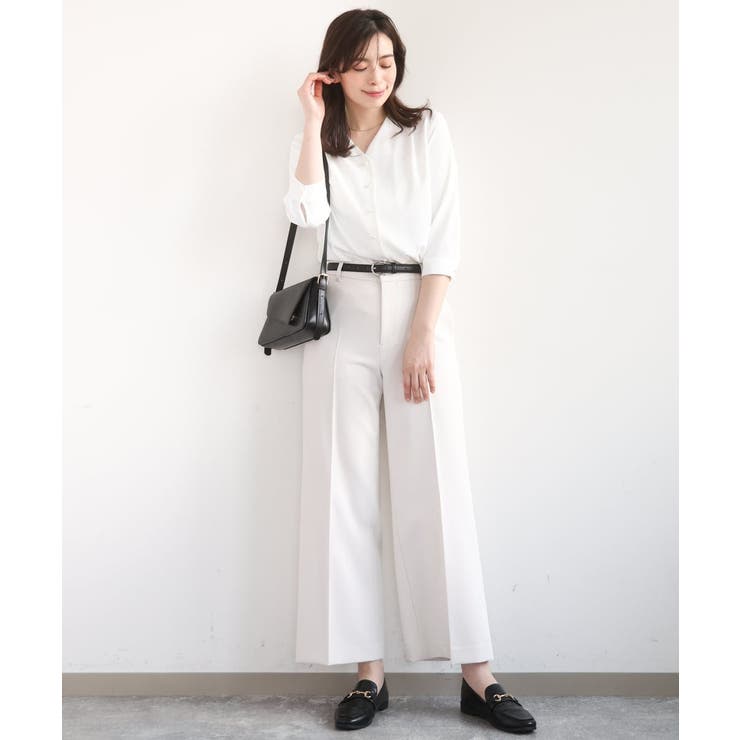 [名品シリーズ]ストレッチワイドパンツ/洗える | OFUON | 詳細画像18 