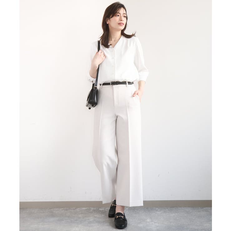 [名品シリーズ]ストレッチワイドパンツ/洗える | OFUON | 詳細画像19 