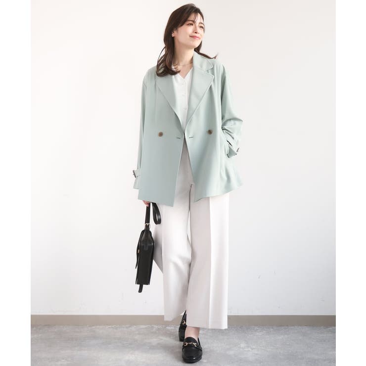 [名品シリーズ]ストレッチワイドパンツ/洗える | OFUON | 詳細画像20 