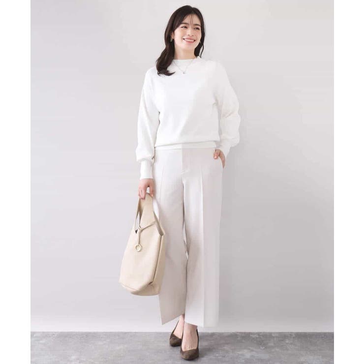 [名品シリーズ]ストレッチワイドパンツ/洗える | OFUON | 詳細画像3 