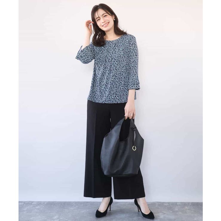 [名品シリーズ]ストレッチワイドパンツ/洗える | OFUON | 詳細画像44 