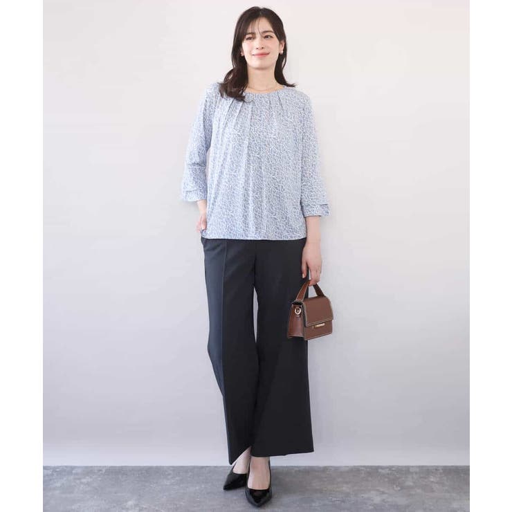 [名品シリーズ]ストレッチワイドパンツ/洗える | OFUON | 詳細画像45 