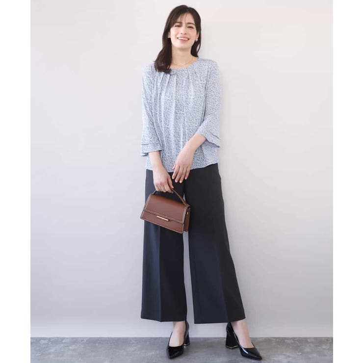 [名品シリーズ]ストレッチワイドパンツ/洗える | OFUON | 詳細画像46 