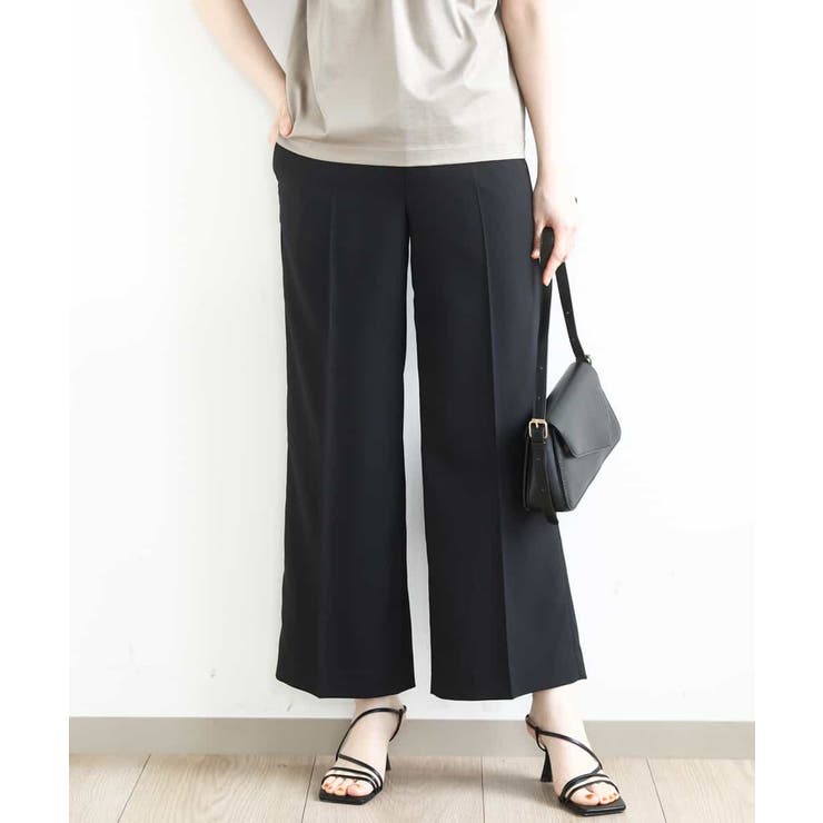 ブラック | ストレッチワイドパンツ/接触冷感/洗える/WEB限定サイズあり | OFUON