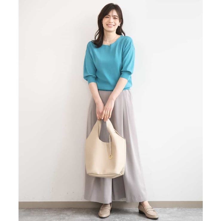 ストレッチ2タックワイドパンツ UVカット 接触冷感 | OFUON | 詳細画像17 