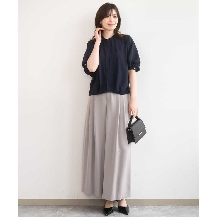 ストレッチ2タックワイドパンツ UVカット 接触冷感 | OFUON | 詳細画像18 