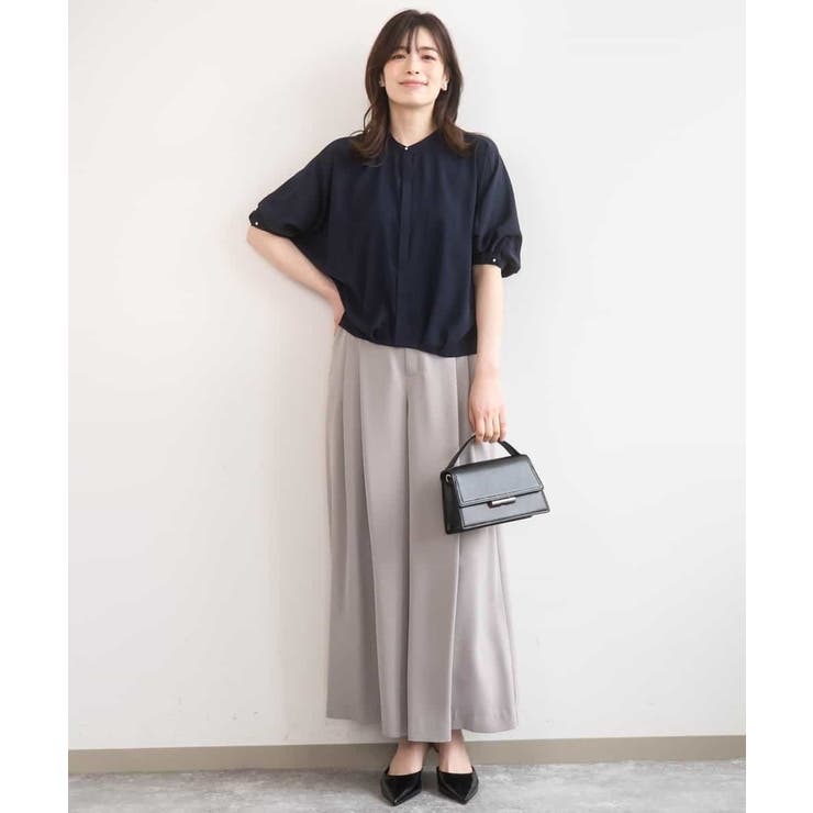 ストレッチ2タックワイドパンツ UVカット 接触冷感 | OFUON | 詳細画像19 