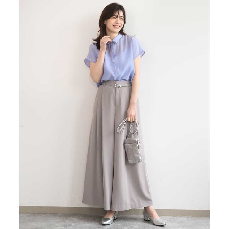 ストレッチ2タックワイドパンツ UVカット 接触冷感 | OFUON | 詳細画像23 