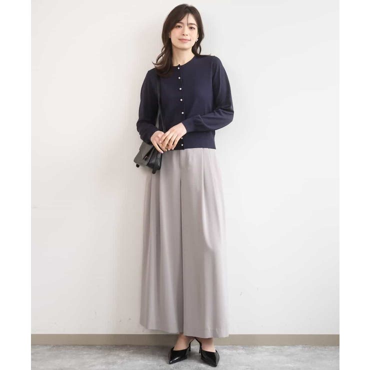 ストレッチ2タックワイドパンツ UVカット 接触冷感 | OFUON | 詳細画像24 