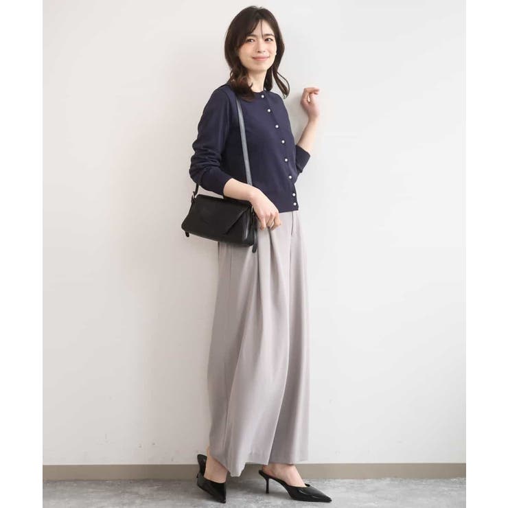 ストレッチ2タックワイドパンツ UVカット 接触冷感 | OFUON | 詳細画像25 