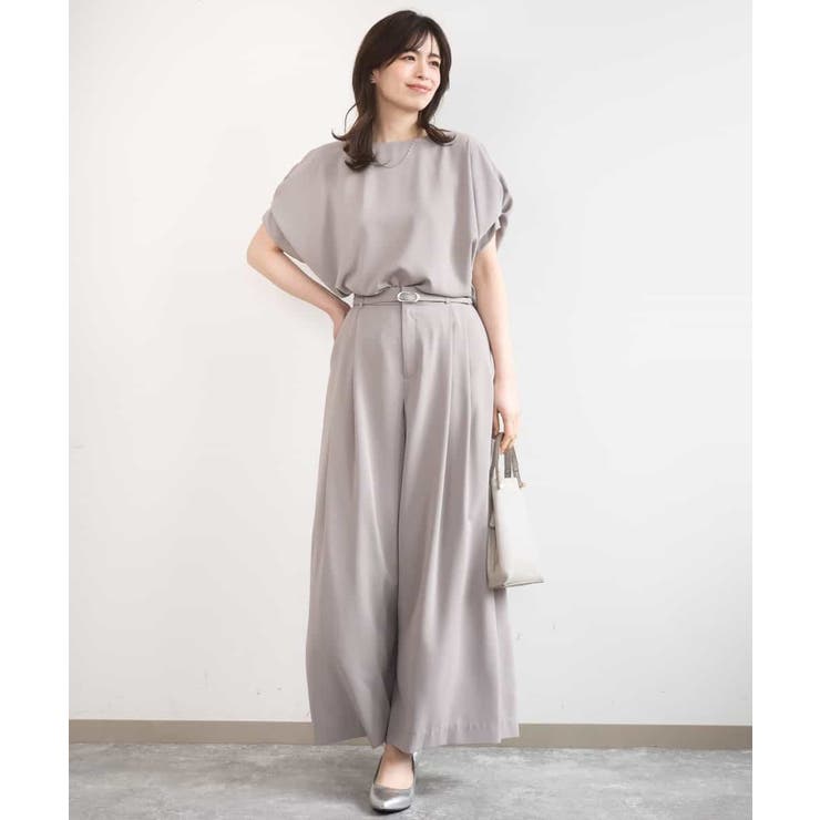 ストレッチ2タックワイドパンツ UVカット 接触冷感 | OFUON | 詳細画像27 