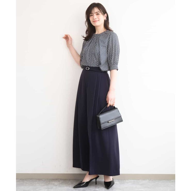 ストレッチ2タックワイドパンツ UVカット 接触冷感 | OFUON | 詳細画像5 