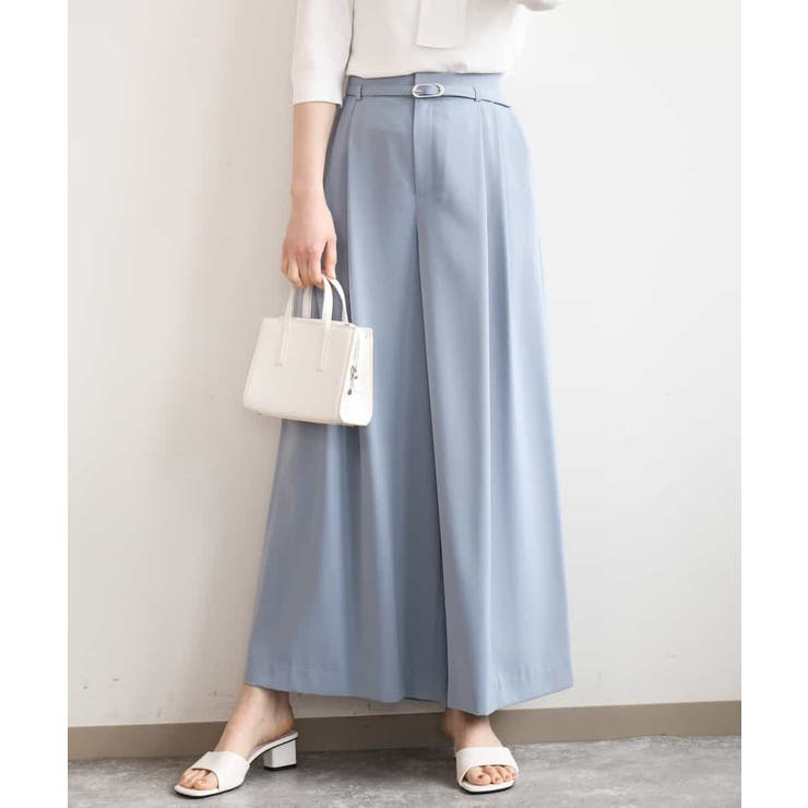 ストレッチ2タックワイドパンツ UVカット 接触冷感 | OFUON | 詳細画像7 