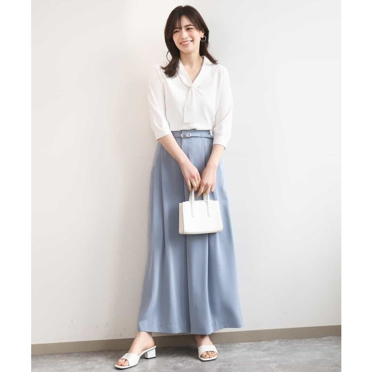 ストレッチ2タックワイドパンツ UVカット 接触冷感 | OFUON | 詳細画像9 
