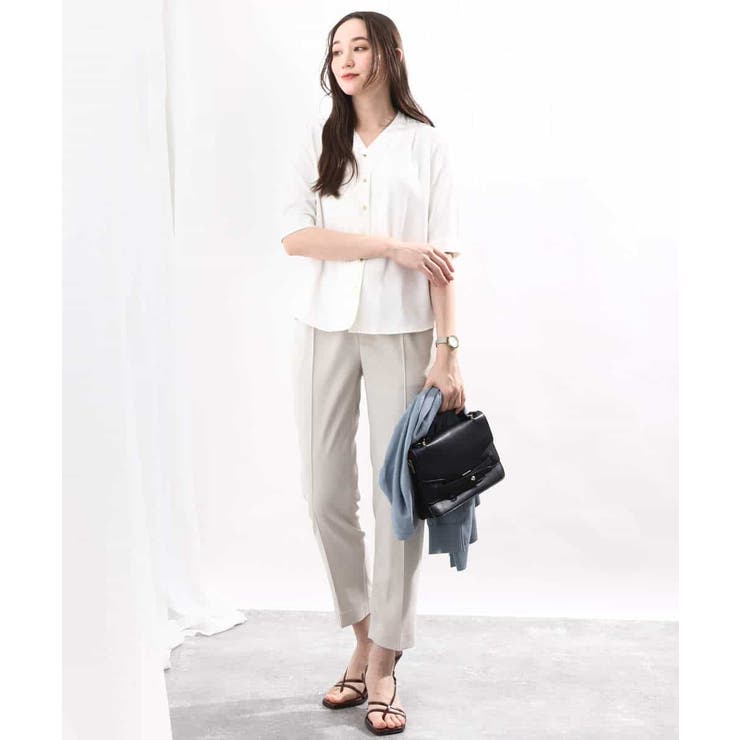 [名品シリーズ]ストレッチテーパードパンツ/洗える/WEB限定サイズ | OFUON | 詳細画像5 