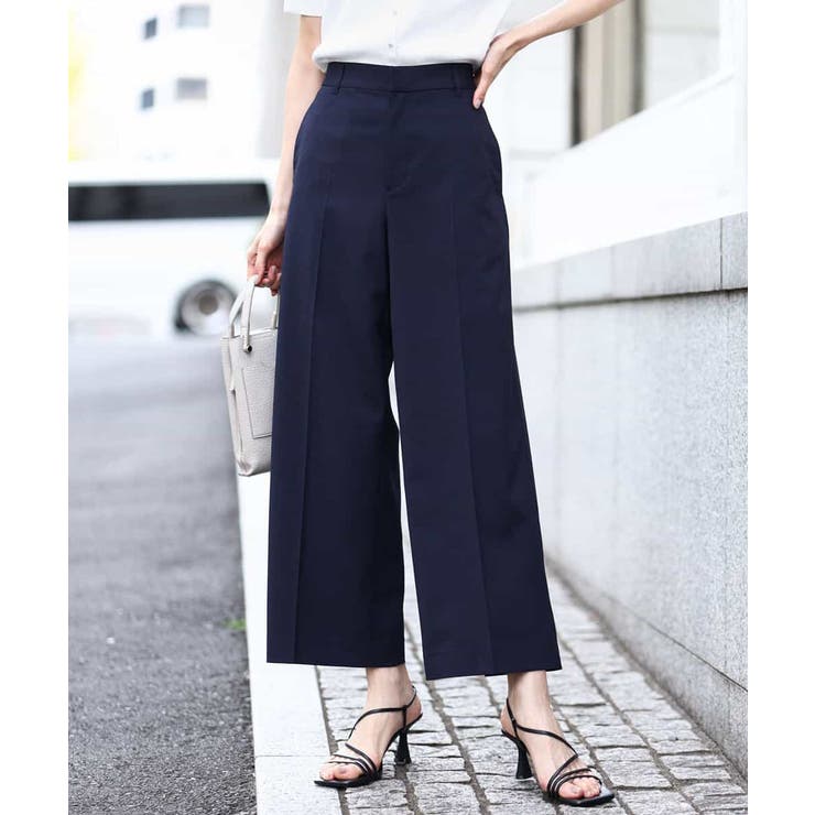 ネイビー | [名品シリーズ]ストレッチワイドパンツ/洗える/WEB限定サイズ | OFUON