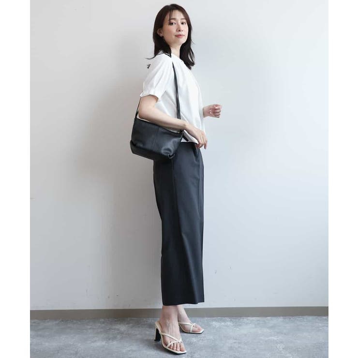 共布ベルト付きワンタックワイドパンツ UVカット 洗濯機で洗える | OFUON | 詳細画像17 