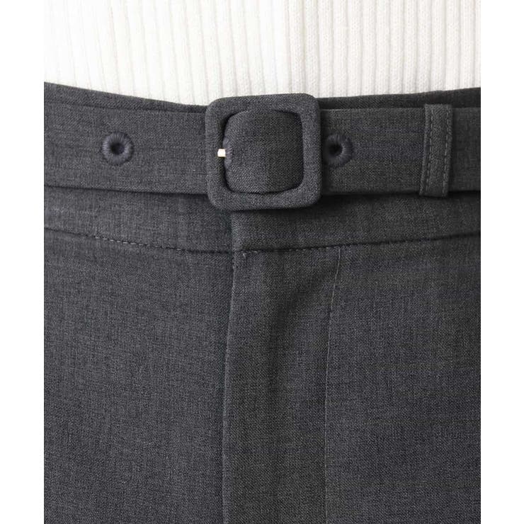 共布ベルト付きワンタックワイドパンツ UVカット 洗濯機で洗える | OFUON | 詳細画像30 