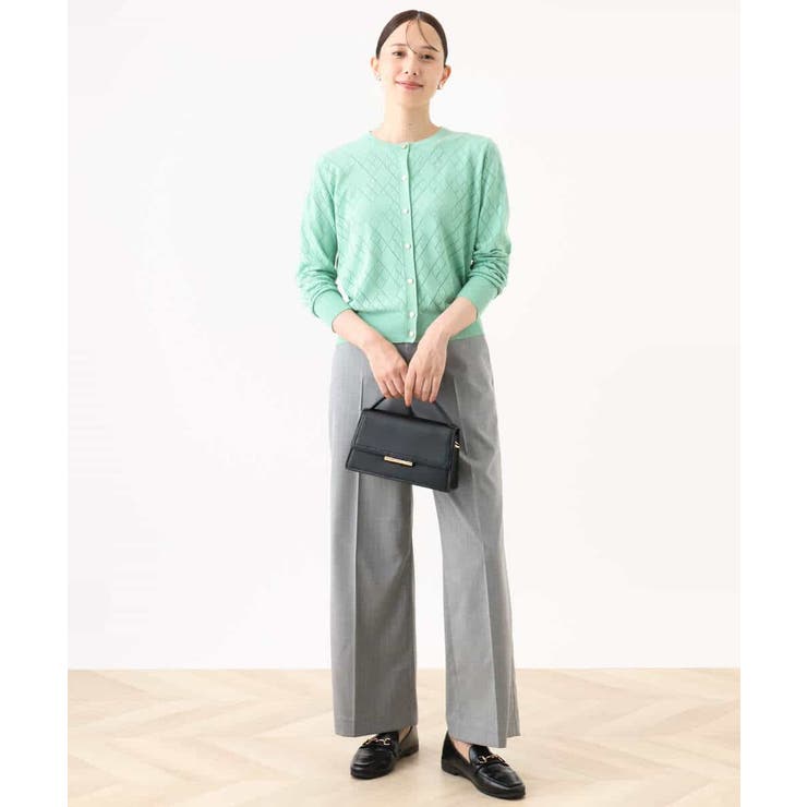 ダイヤ柄ニットカーディガン/洗える/WEB限定サイズあり | OFUON | 詳細画像11 