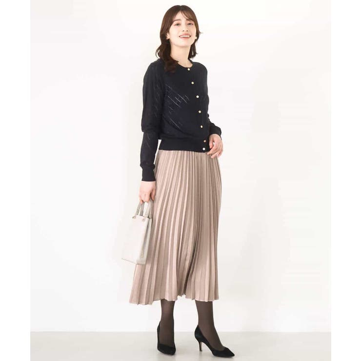 ダイヤ柄ニットカーディガン/洗える/WEB限定サイズあり | OFUON | 詳細画像16 