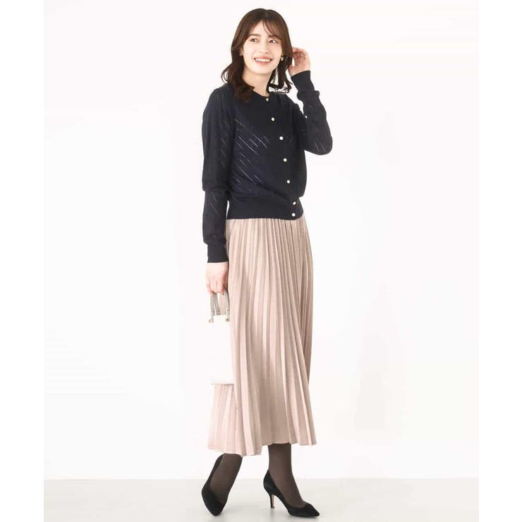 ダイヤ柄ニットカーディガン/洗える/WEB限定サイズあり | OFUON | 詳細画像17 