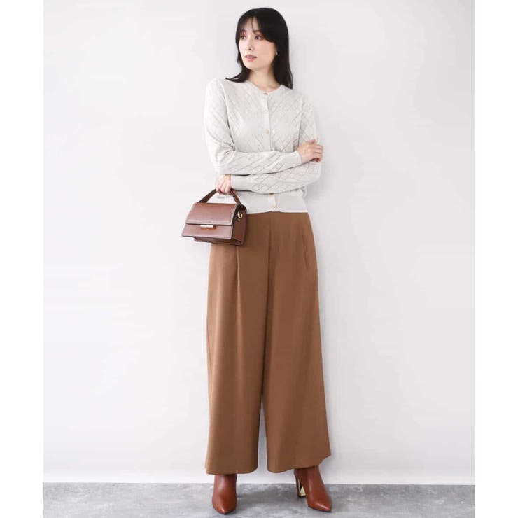 ダイヤ柄ニットカーディガン/洗える/WEB限定サイズあり | OFUON | 詳細画像20 