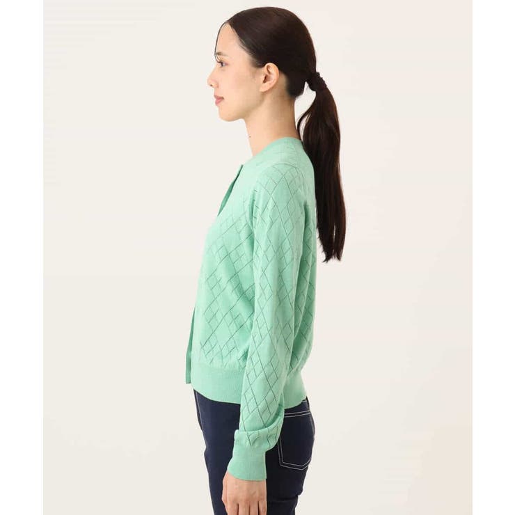 ダイヤ柄ニットカーディガン/洗える/WEB限定サイズあり | OFUON | 詳細画像22 