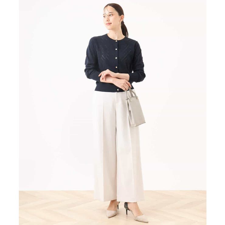 ダイヤ柄ニットカーディガン/洗える/WEB限定サイズあり | OFUON | 詳細画像5 