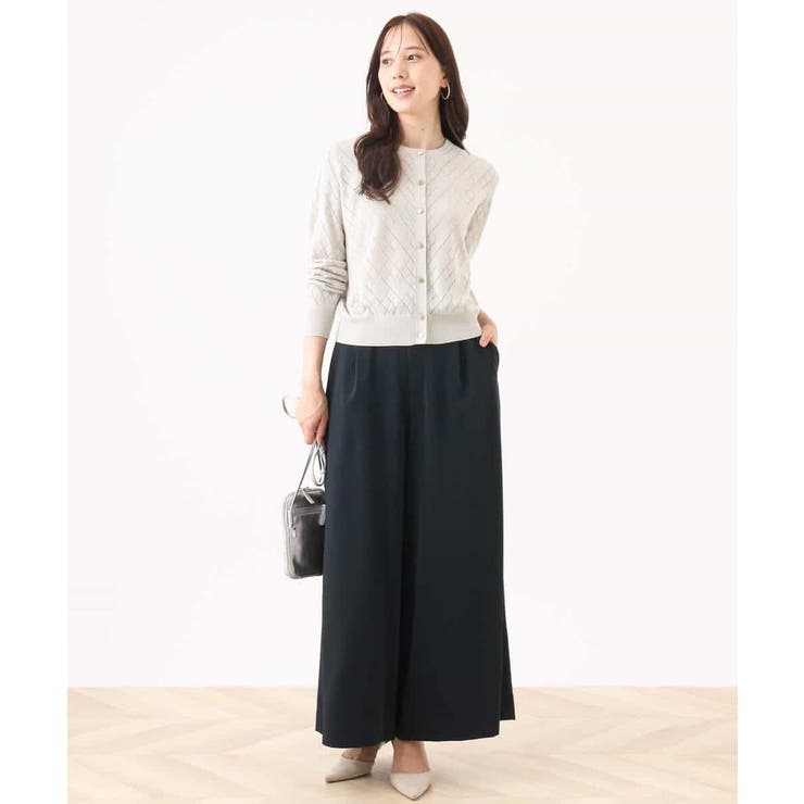 ダイヤ柄ニットカーディガン/洗える/WEB限定サイズあり | OFUON | 詳細画像7 